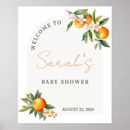 Póster Pequeño signo de bienvenida de Baby Shower Cutie