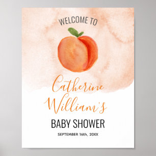 Póster Pequeño signo de bienvenida de Baby Shower Cutie P