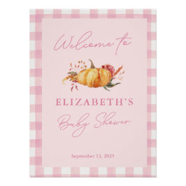 Póster Pequeño signo de bienvenida de Baby Shower del Chi