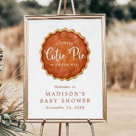 Póster Pequeño símbolo de bienvenida de Baby Shower de la