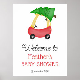 Póster Pequeño símbolo de bienvenida de Baby Shower del á