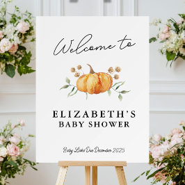 Póster Pequeño símbolo de bienvenida de Baby Shower para 