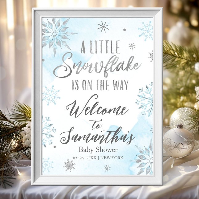 Póster Pequeño Snowflake Boy Signo de bienvenida de Baby  (Subido por el creador)