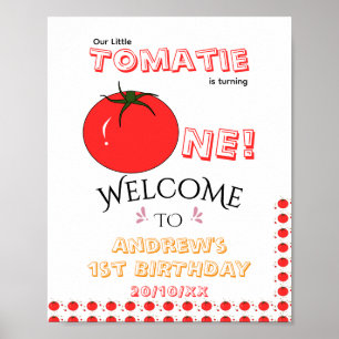 Póster Pequeño Tomatie Cumple Un Añito Cumpleaños 1st Ado