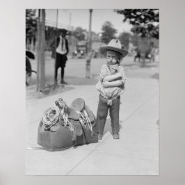 Póster Pequeño Vaquero, 1923. Foto Antigua