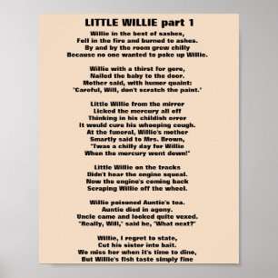Póster PEQUEÑO WILLIE POEM parte 1