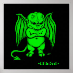 Póster Pequeño y desagradable diablo