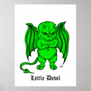 Póster Pequeño y desagradable diablo