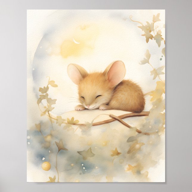 Póster Pequeño y lindo bebé durmiendo (Frente)