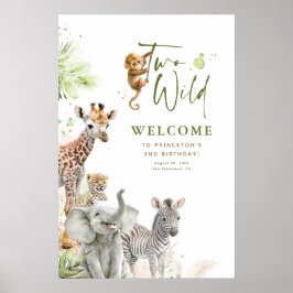 Póster Pequeños animales Jungla de Safari Dos Salvajes Cu