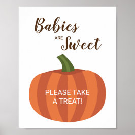 Póster Pequeños bebés de calabaza son dulces caídas Baby