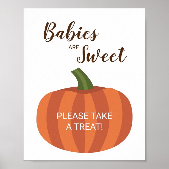 Póster Pequeños bebés de calabaza son dulces caídas Baby  (Frente)
