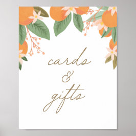 Póster Pequeños cítricos tarjetas Baby Shower y regalos