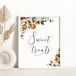 Póster Pequeños dulces. Trajes dulces de cítricos