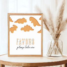 Póster Pequeños favoritos de Baby Shower con pepitas de p