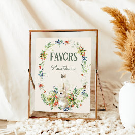 Póster Pequeños favoritos de Baby Shower para animales de