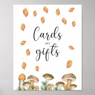 Póster pequeños hongos - tarjetas y regalos baby shower