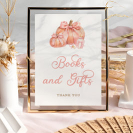 Póster Pequeños libros de calabaza y Baby Shower de regal