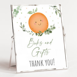 Póster Pequeños Libros y Regalos Rótulo Baby Shower