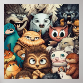 Póster Pequeños monstruitos, educados y aterradores