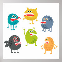 Pequeños monstruos graciosos