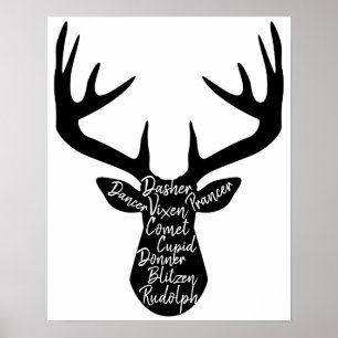 Póster Pequeños Navidades de renos