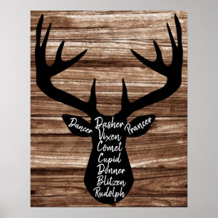 Póster Pequeños Navidades de renos