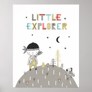 Póster Pequeños niños exploradores