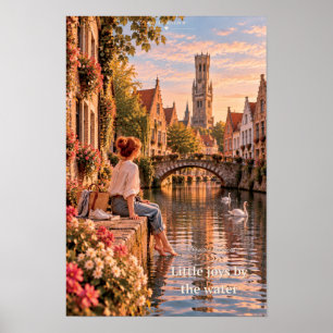Póster Pequeños Placeres Junto Al Agua Brujas Bélgica