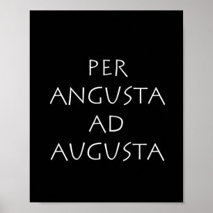 Póster Per angusta y augusta