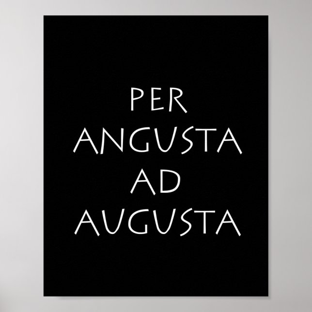 Póster Per angusta y augusta (Frente)
