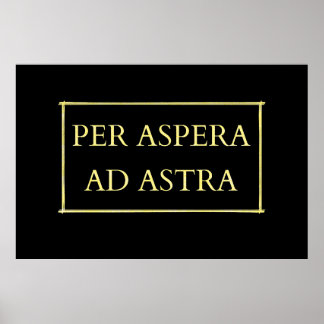 Póster Per aspera ad astra