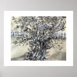 Póster Peral y Estacas / Artista Larry Lerew