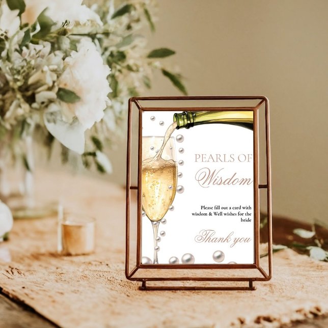 Póster Perales y Prosecco ducha de novia perla de sabidur (Subido por el creador)