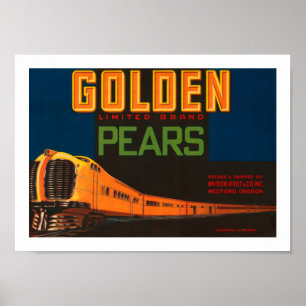 Póster Peras limitadas de oro de la marca