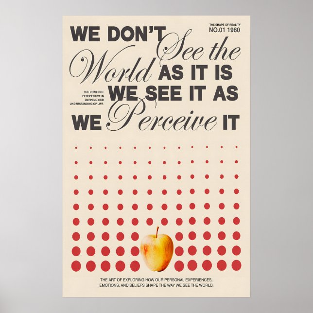 Póster Perception Typography Poster Conceptual Art Print (Frente)