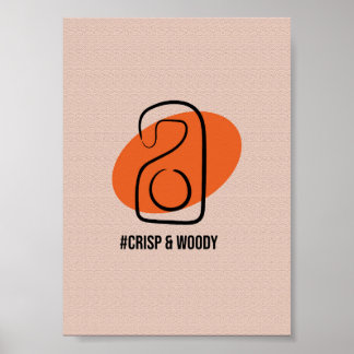 Póster Percha para puerta de hotel crujiente y leñosa - R