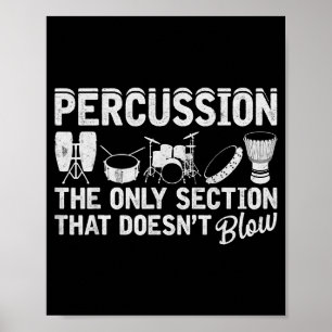 Póster Percusión de Banda de Música para Percusionista Ba