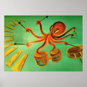 Póster Percusión: pulpo