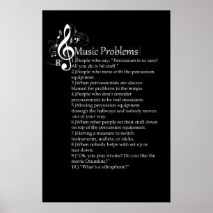 Póster Percussion Problems List