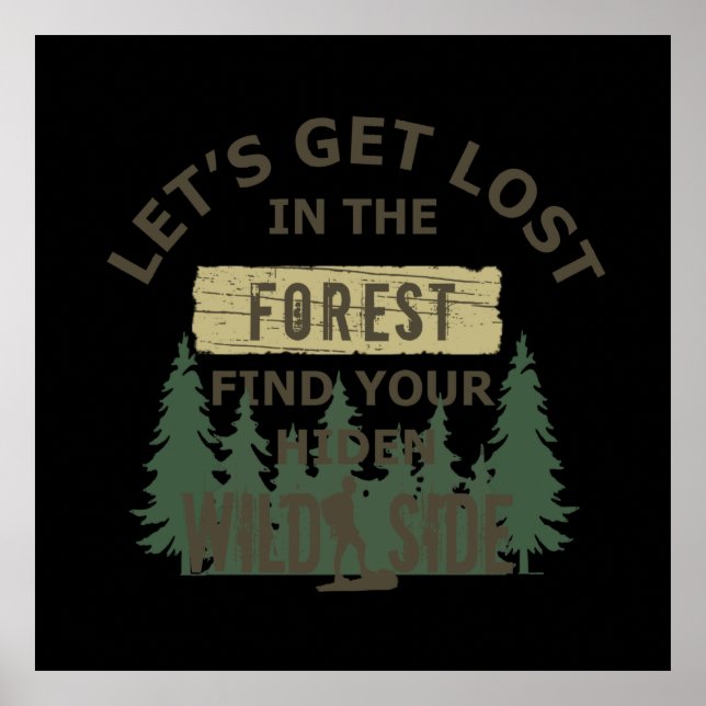 Póster Perdamos en el bosque (Frente)