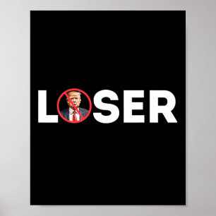 Póster Perder a la divertida gente anti-trump 2024, pero