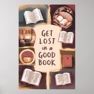 Póster Perder en un buen libro
