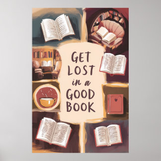 Póster Perder en un buen libro