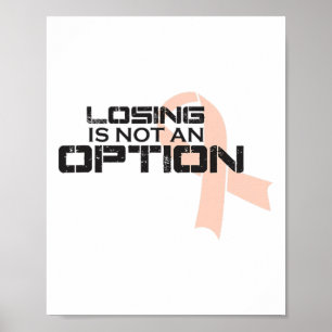 Póster Perder No Es Una Opción La Conciencia Sobre El Cán