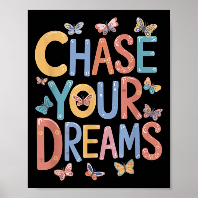 Póster Perder tus sueños, Inspirador punto motivacional (Frente)