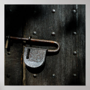 Póster Pérdida de puerta antigua