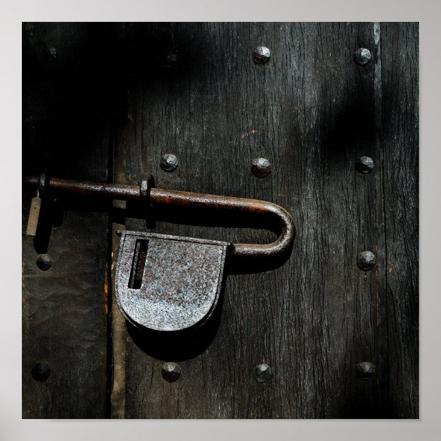 Póster Pérdida de puerta antigua (Frente)