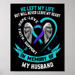 Póster Pérdida En Memoria De Mi Esposo Conciencia Sobre E
