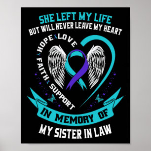 Póster Pérdida En Memoria De Mi Hermana En Derecho Suicid